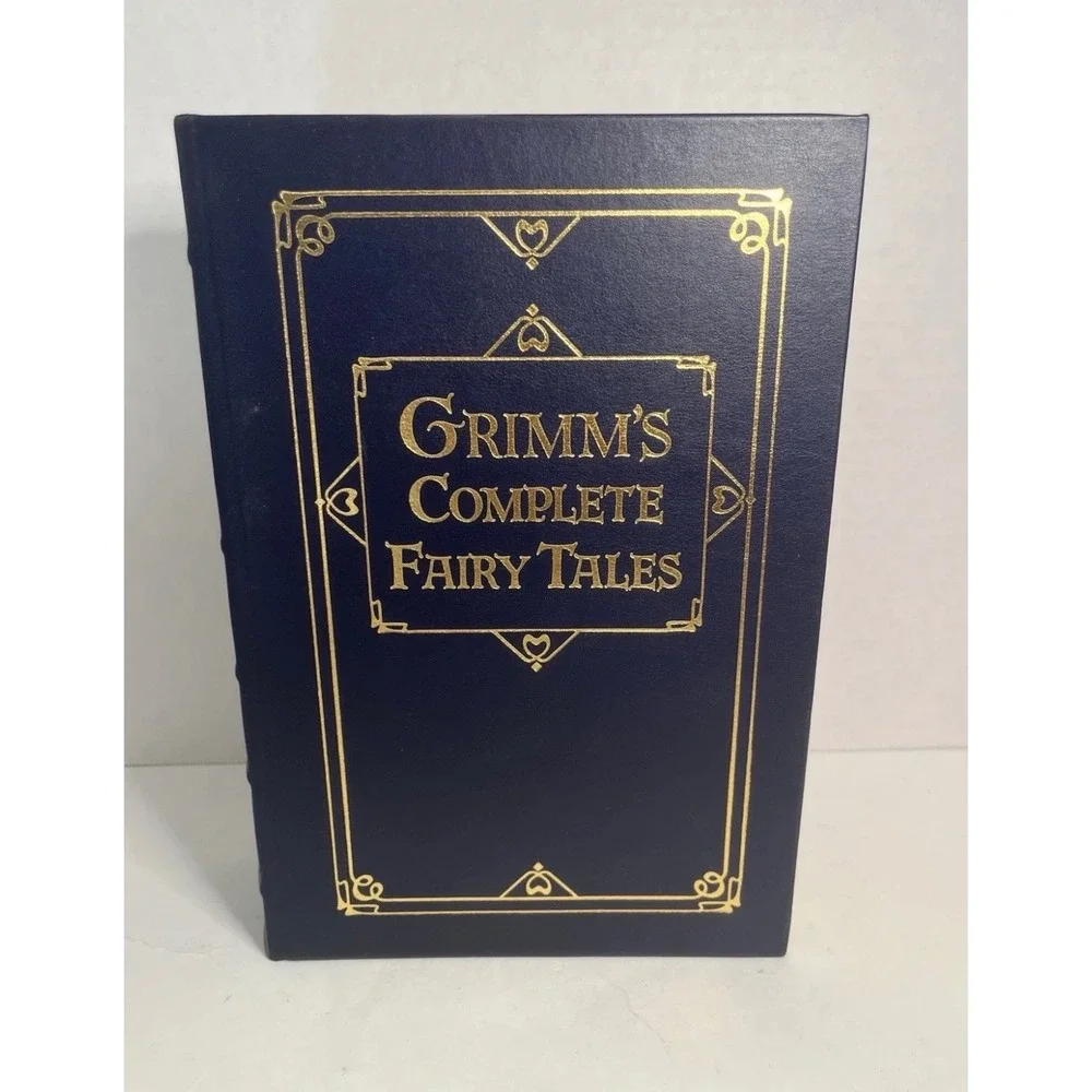 Grimms Complete Fairy Tales Barnes & Noble Leatherbound Gold Gilt Navy Blue 1993